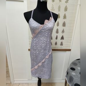 Topshop Lace Cut Out Dress - size 8